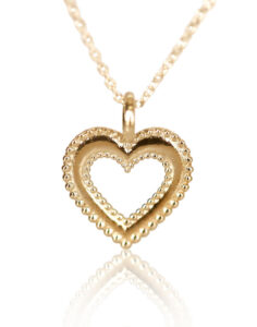 14k gold heart necklace