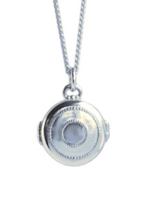 silver infinity locket necklace