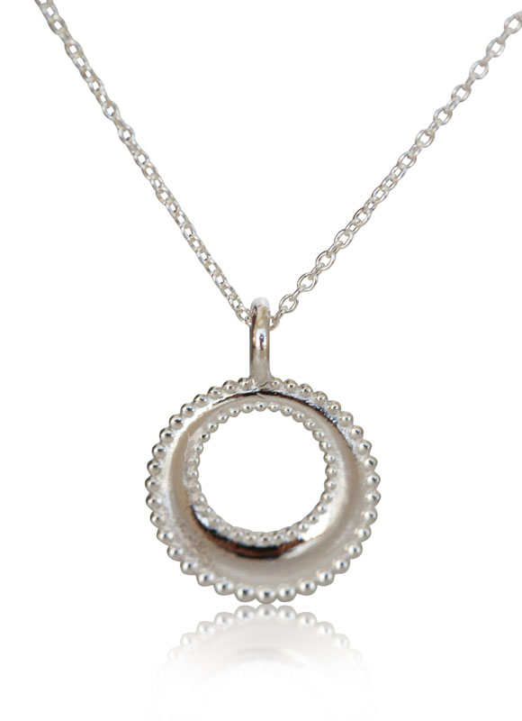 sterling silver moon necklace, silver moon pendant