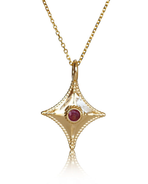 14k gold ruby passion pendant, gold and ruby fine jewelry, gift for wife, jewelry for girlfriend