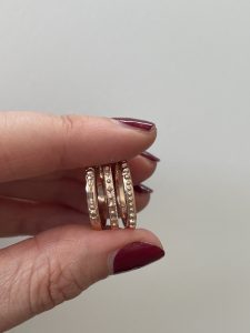 Gold stacking rings