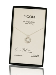 moon necklace, gold moon necklace, silver moon necklace, moon jewelry