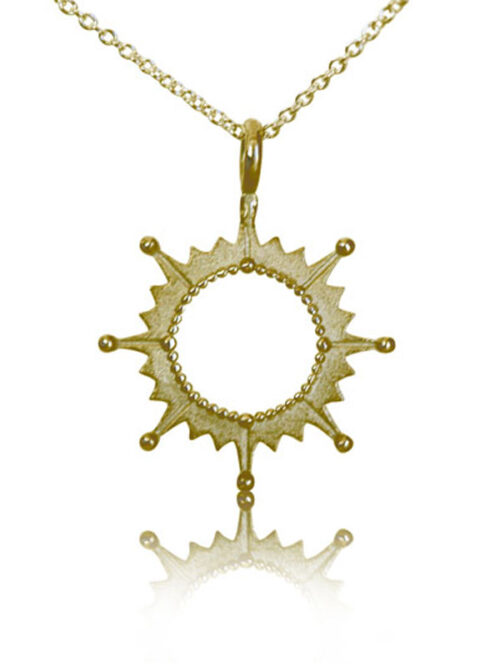 sun necklace, 14k gold sun jewelry, sunshine pendant