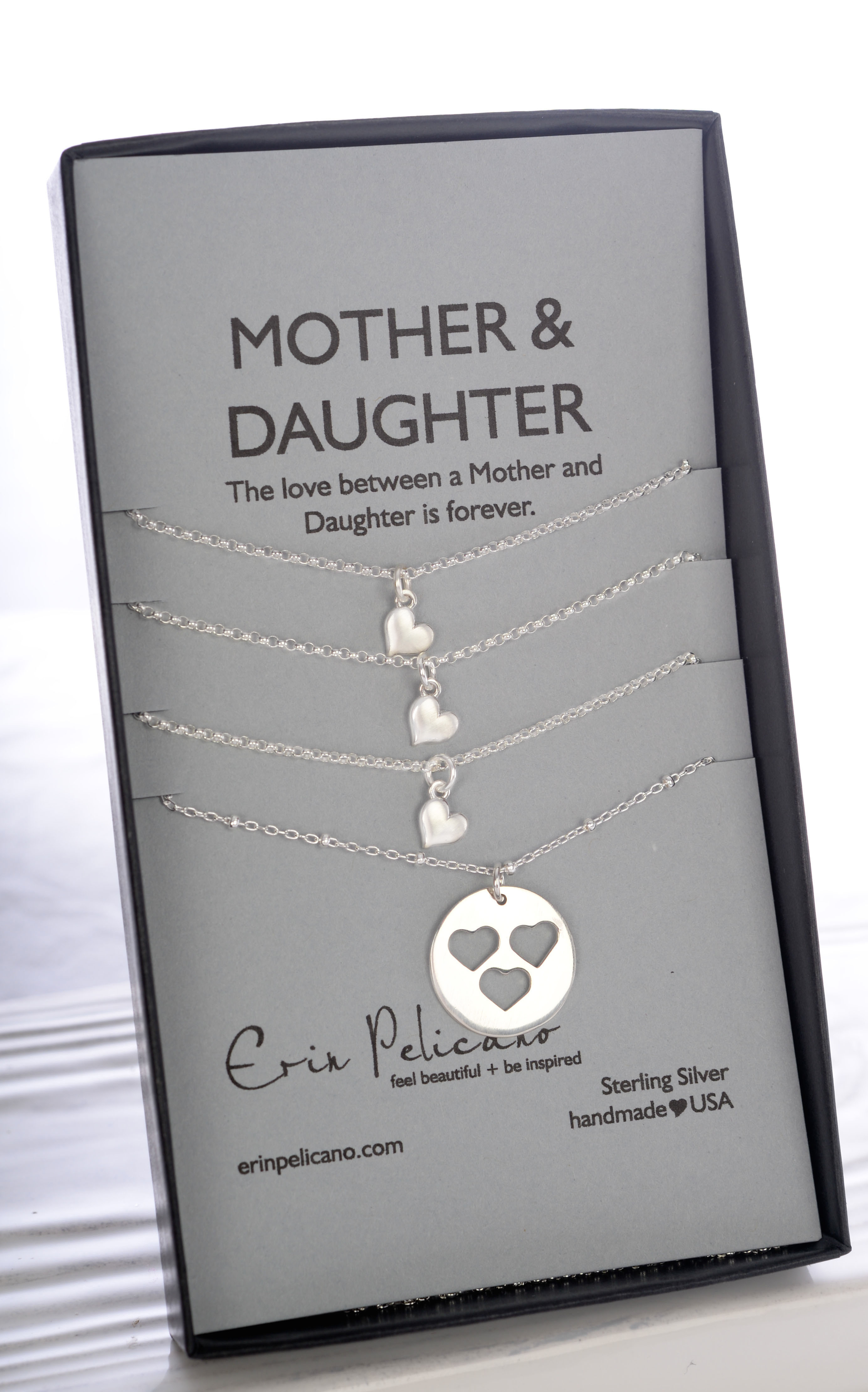 Sterling Mother & 3 Daughter Necklace | Shop Erin Pelicano