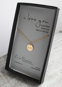 Gold Personalized Love Necklace, anniversary gift for her, bride gift