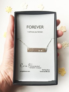 miscarriage remembrance necklace, personalized bar necklace