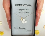 Godmother necklace, Godmother Gift, Heart Jewelry