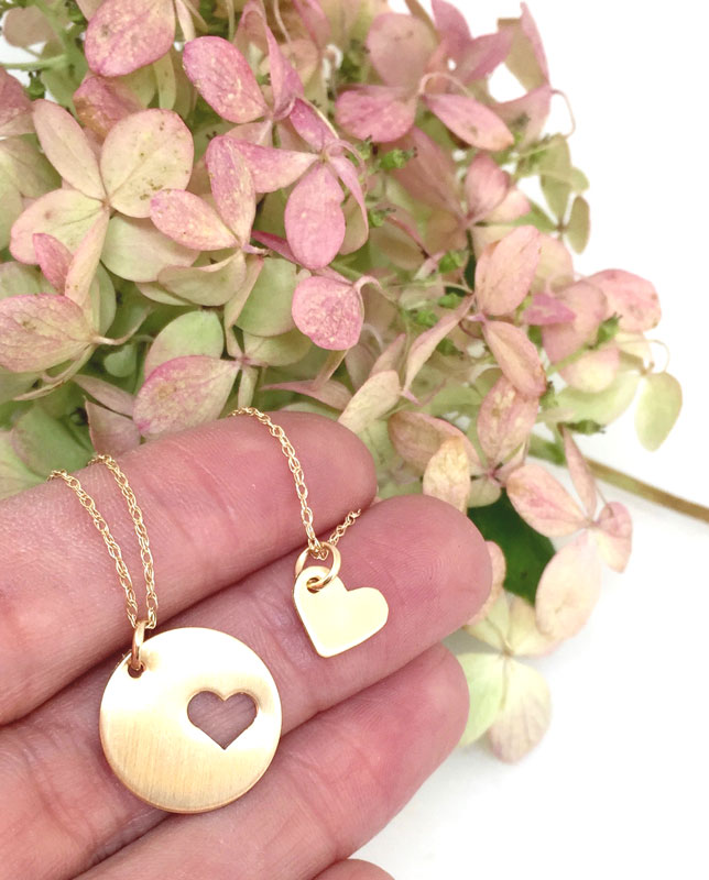 14k Gold Mother Daughter Necklace 