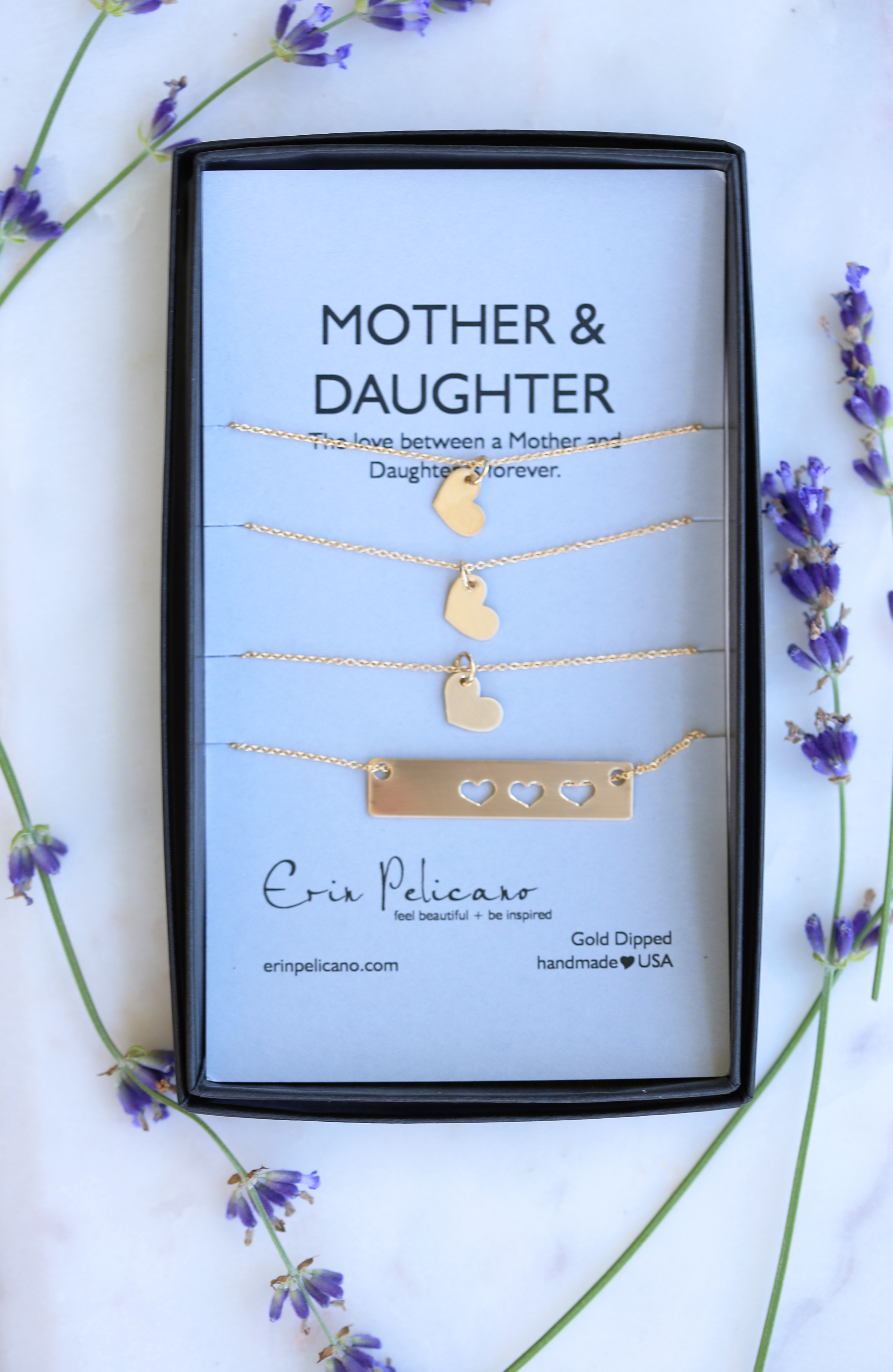 fine gold mother daughter bar necklace sets