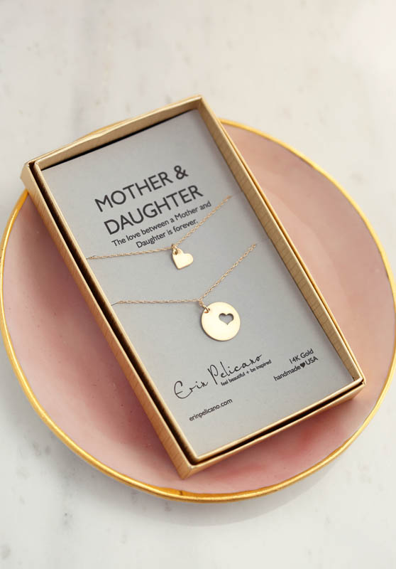 14k Gold Mother Daughter Necklace 