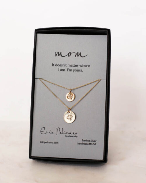 Mom Daughter Rose Necklace | Artisan Fine Jewelry by Erin Pelicano