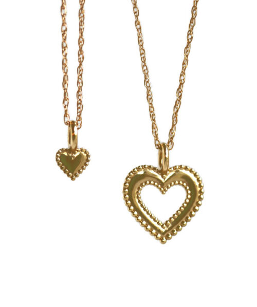 Mother Daughter Necklaces 14k Gold Hearts Erin Pelicano