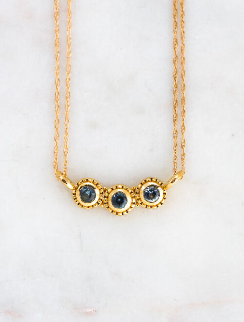 sapphire necklace, sunstone jewelry