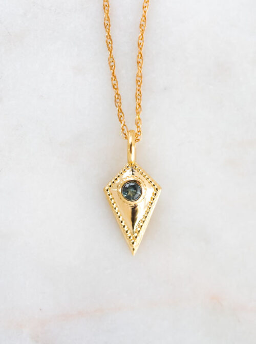 sapphire necklace, montana sapphire, wisdom jewelry