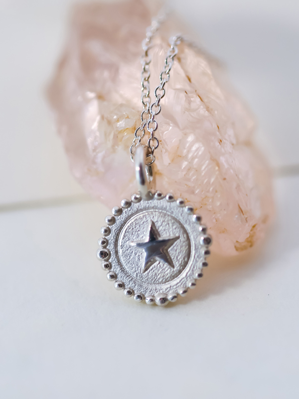 silver star charm necklace