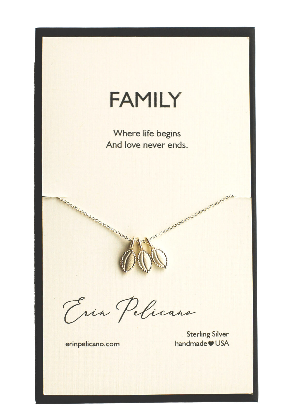 Mother Daughter Heart Necklace Fine Jewelry made in USA Erin Pelicano