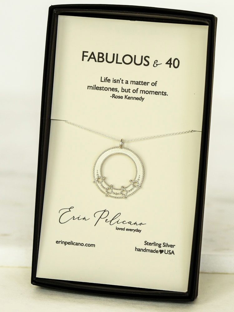 40th Birthday Necklace Gift made in USA Erin Pelicano