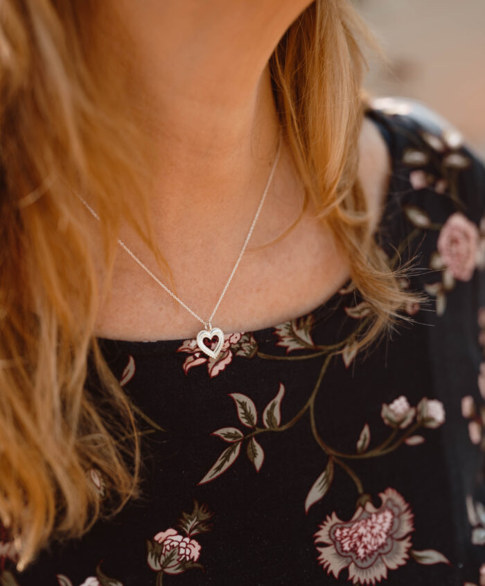 silver heart necklace