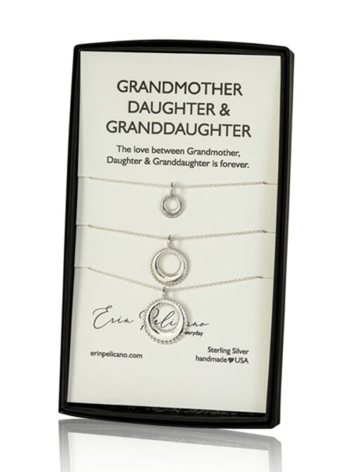 grandmother granddaughter necklace set, grandma necklace