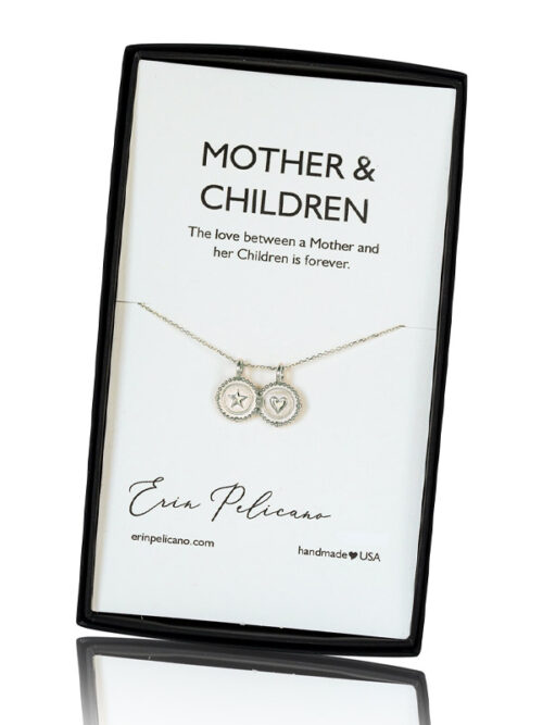 mom children necklace, personalized mom jewelry, charm necklace for mom
