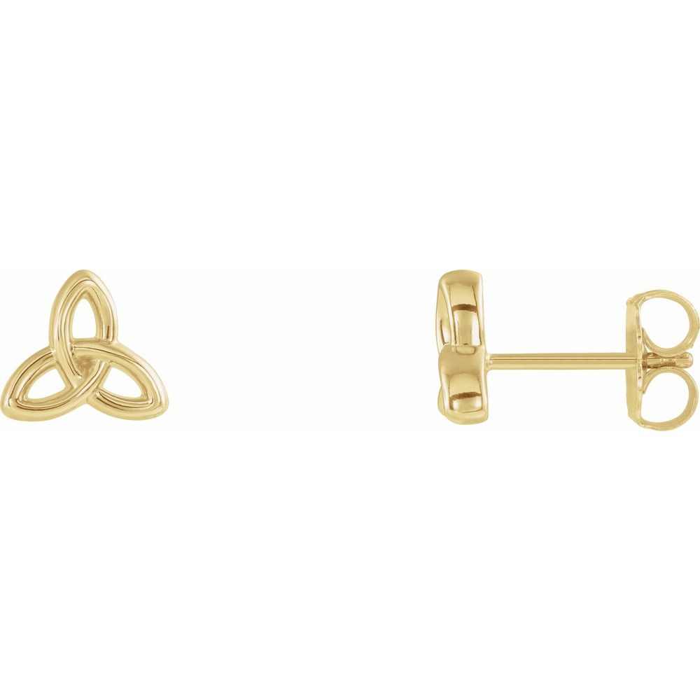 Dainty Celtic Trinity Studs Silver or Gold