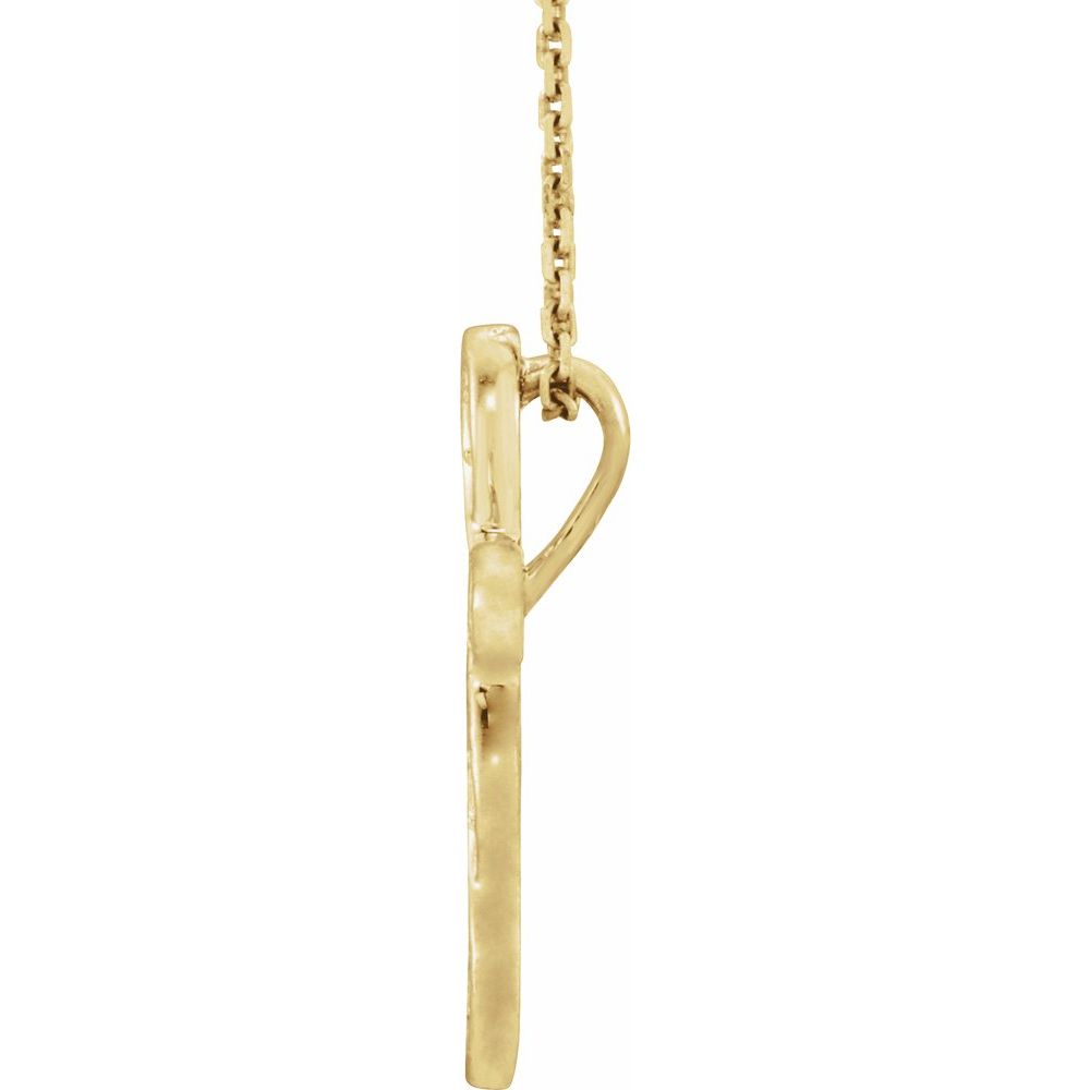 Diamond Scroll Cross Necklace - Image 3