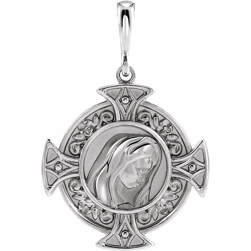 Sterling Silver Virgin Mary Devotion Necklace - Image 3