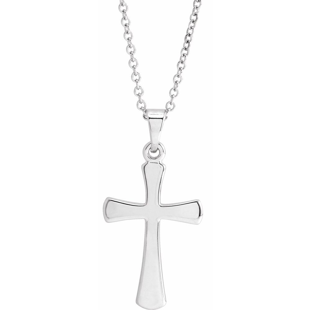 Classic Cross Necklace Silver or Gold - Image 2